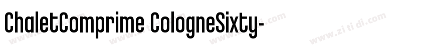 ChaletComprime CologneSixty字体转换